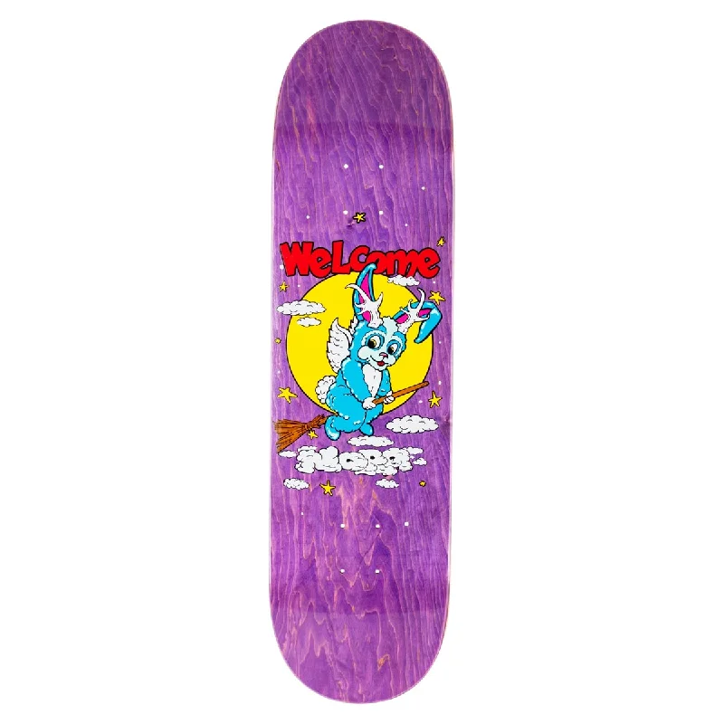 Personalized Skateboard Deck With Pop Culture Graphics-Welcome Full Moon Nora Skateboard Deck - Purple Stain - 8.50"