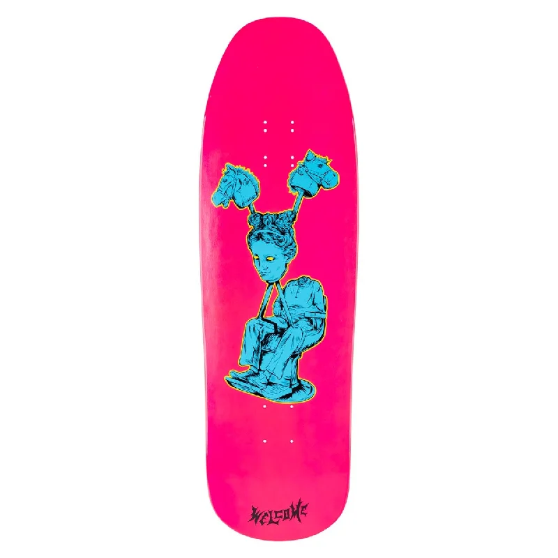 Custom Skateboard Deck For Skater Apparel-Welcome Hedo Rick On A Gaia Skateboard Deck - Hot Pink Dip - 9.70"