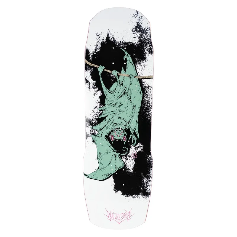 Personalized Skateboard Deck For Young Skaters-Welcome Infinitley Batty On A Totem 2.0 Skateboard Deck - White/Black - 9.75"