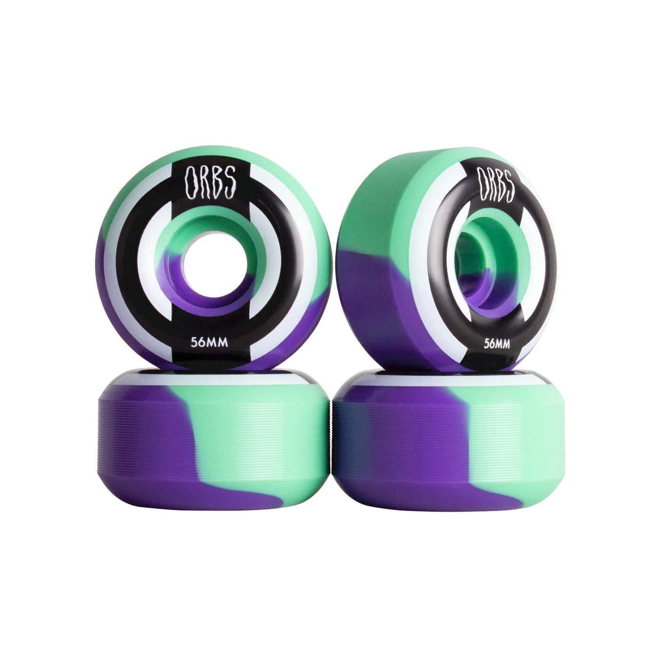 Large Skateboard Wheels For Fast Rides-Welcome - Orbs Apparitions 99A Skateboard Wheels - Split Colors