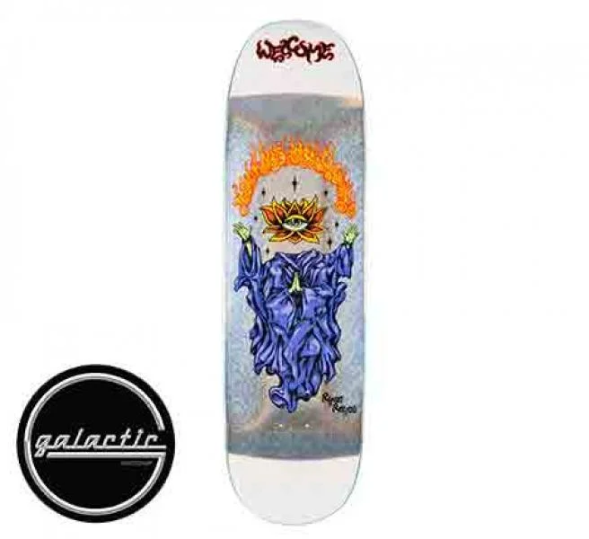 Personalized Skateboard Deck For Skateboarding Enthusiasts-Welcome Rebirth On Baculus 2 Glitter Prism Foil Deck 9.0"