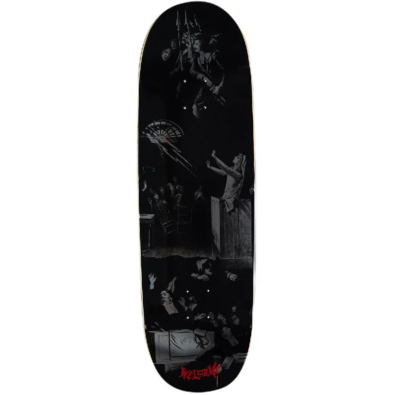 Custom Skateboard Deck For Graffiti Culture-Welcome Trial On A Boline 2.0 Skateboard Deck - Black/Silver Foil - 9.50"