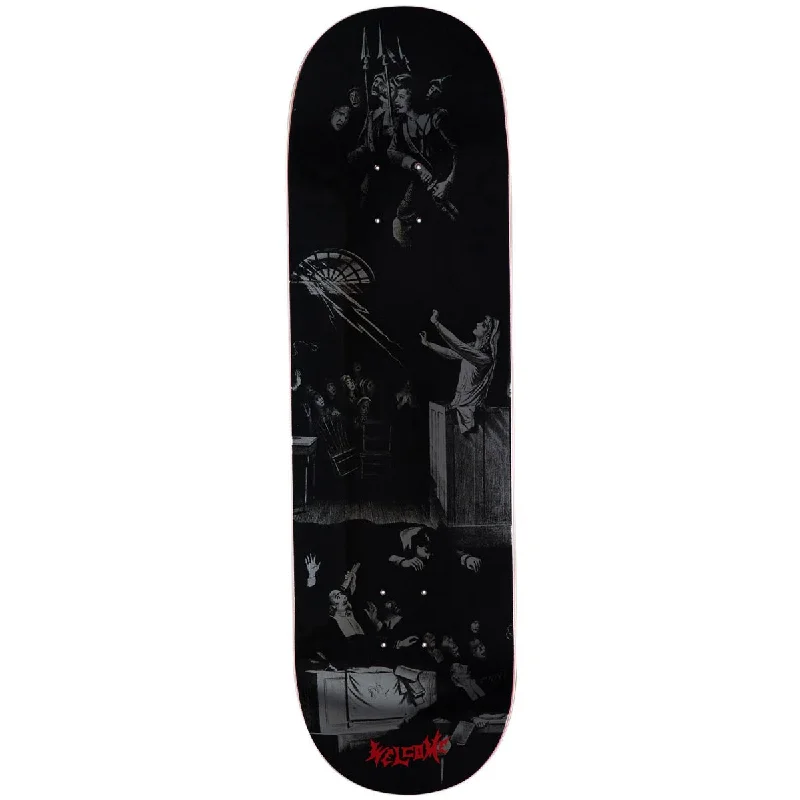 Personalized Skateboard Deck For Street Wear-Welcome Trial On A Popsicle Skateboard Deck - Black/Silver Foil - 9.00"