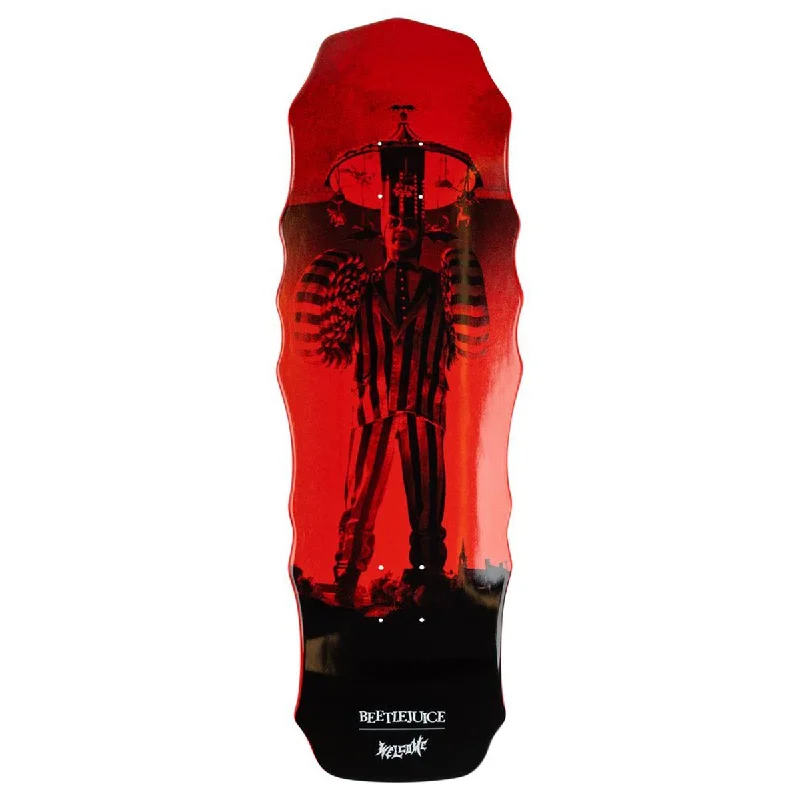 Custom Skateboard Deck For Custom Color Patterns-Welcome x Beetlejuice Carousel On A Widow Skateboard Deck - Red Dip - 10.00"