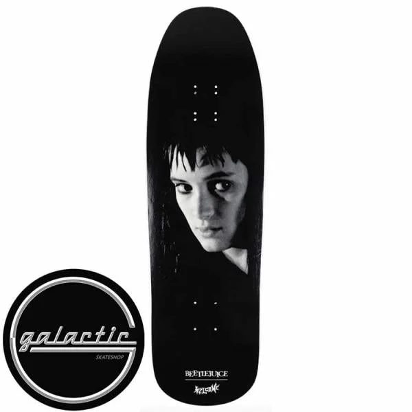 Custom Skateboard Deck For Smooth Rides-Welcome X Beetlejuice LYDIA ON GAIA BLACK/WHITE DIP Deck 9.69"