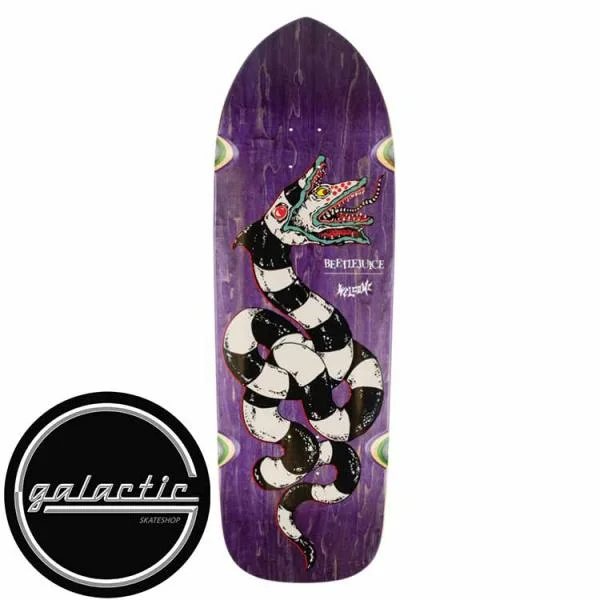 Personalized Skateboard Deck For Artistic Skateboards-WELCOME X Beetlejuice SANDWORM ON MAGIC BULLET 2.0 PURPLE STAIN Deck 10.5"