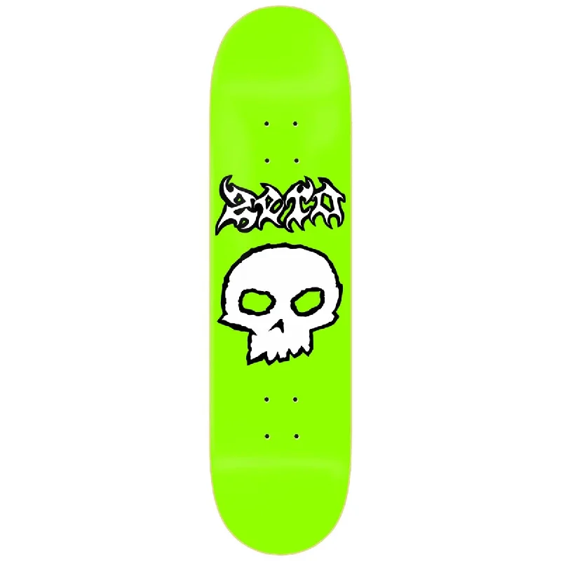 Personalized Skateboard Deck For Graphic Printing-Zero Metal Single Skull Skateboard Deck - Green - 8.50"